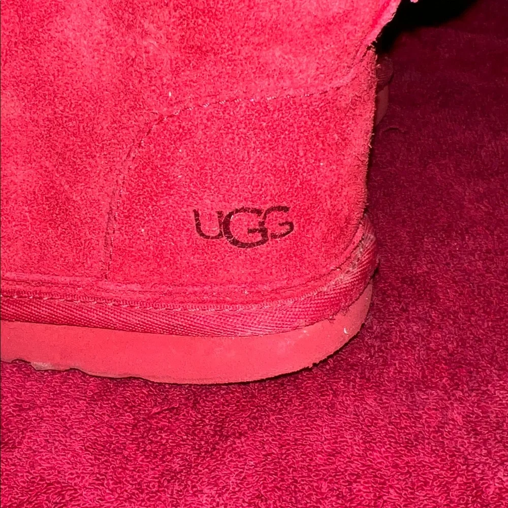 UGG Neumel Red Suede Boots UNISEX - Picture 2 of 5